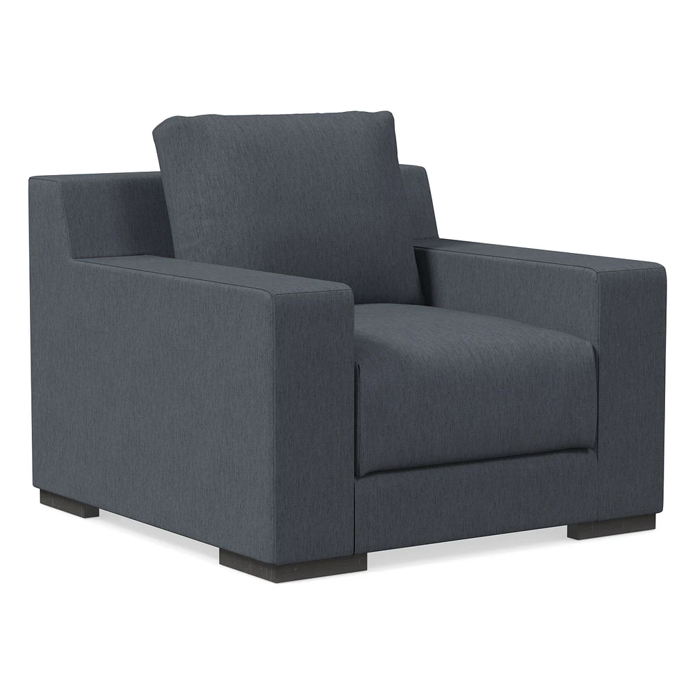 Open Box: Dalton Chair, Down, Performance Coastal Linen, Graphite, Black