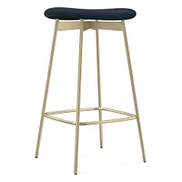 Modern Petal Backless Counter Stool - Leather | West Elm