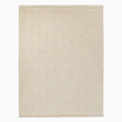 Hand-Loomed Wool Gabbeh Rug, 5x8, Oatmeal