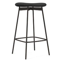 Modern Petal Backless Counter Stool - Leather | West Elm