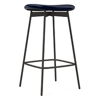 Modern Petal Backless Counter Stool - Leather | West Elm