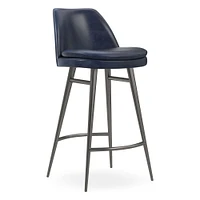 Finley Leather Counter Stool | West Elm