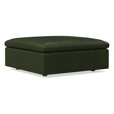 Harmony Modular Ottoman, Down, Saddle Leather, Nut, Concealed Supports