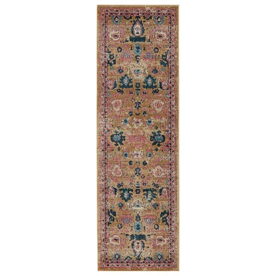 Swoon Performance Rug, 2.5'X8', Earth Red