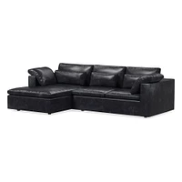 Harmony Modular Leather Piece Chaise Sectional | Sofa With West Elm