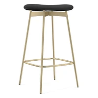 Modern Petal Backless Counter Stool - Leather | West Elm