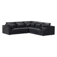 Harmony Modular Leather 3 Piece L-Shaped Sectional | Sofa With Chaise West Elm