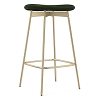 Modern Petal Backless Counter Stool - Leather | West Elm