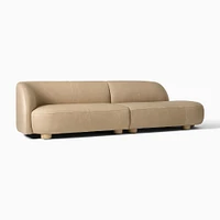 Laurent Leather 2-Piece Bumper Sofa (122.5") | West Elm