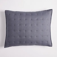 Open Box: MTO European Linen Lofty King Sham, Graphite