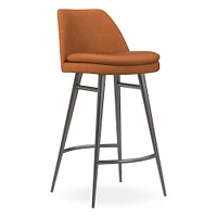 Finley Leather Counter Stool | West Elm