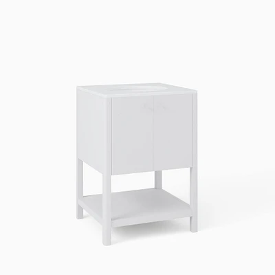 Harrison 36" Single Bath Vanity, White Lacquer, Without Hardware