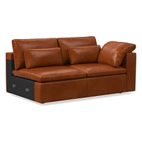 Open Box: Harmony Modular Left Arm Storage Chaise, Down, Sierra Leather, Snow, Concealed Supports