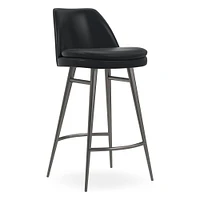 Finley Leather Counter Stool | West Elm