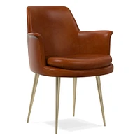 Finley Leather Dining Arm Chair | West Elm