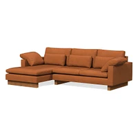 Harmony Leather 2-Piece Chaise Sectional (117") | West Elm