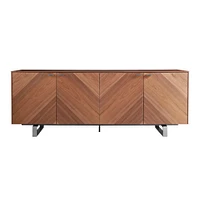 Chevron Walnut Media Console | West Elm