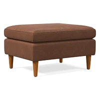 Hamilton Leather Ottoman | West Elm