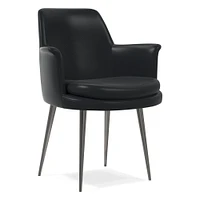 Finley Leather Dining Arm Chair | West Elm