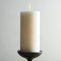 Simple Pillar Candle, White, 3x4