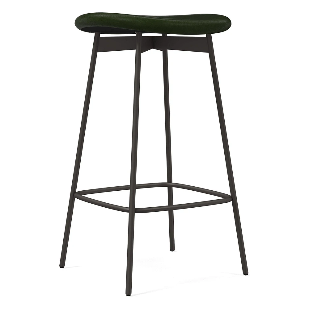 Modern Petal Backless Counter Stool - Leather | West Elm