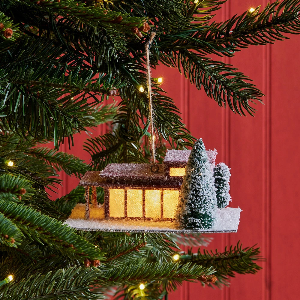 Mid-Century Paper House Ornament | West Elm