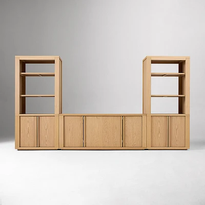 Cutler Oak Media Set (144") | West Elm