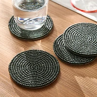 Wood Beaded Coaster Sets | West Elm