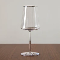 Horizon Lead-Free Crystal Silver-Rimmed Glassware Sets | West Elm