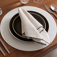 Braid Textured Easy-Care Round Placemats | West Elm