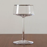 Horizon Lead-Free Crystal Silver-Rimmed Glassware Sets | West Elm