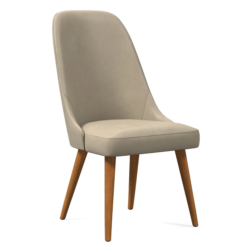 Mid-Century High Back Leather Dining Chair | West Elm