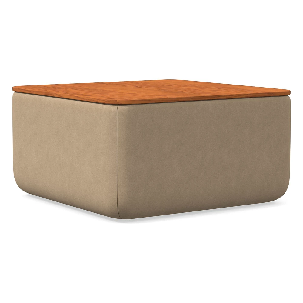 Upholstered Square Storage Ottoman | West Elm