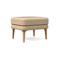 Auburn Leather High-Back Chair Ottoman | West Elm