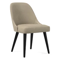 Mid-Century Leather Dining Chair - Metal Legs | West Elm