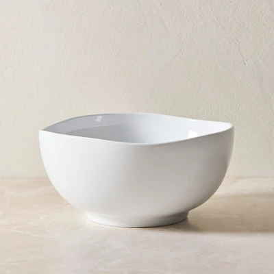 Organic Porcelain Meal Bowl, White, Set of 4