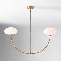 Talia Linear 2-Light Chandelier (38") | West Elm