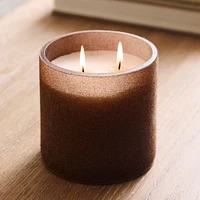 Flocked Glass Filled Candles - Frozen Pine & Cedarwood | West Elm