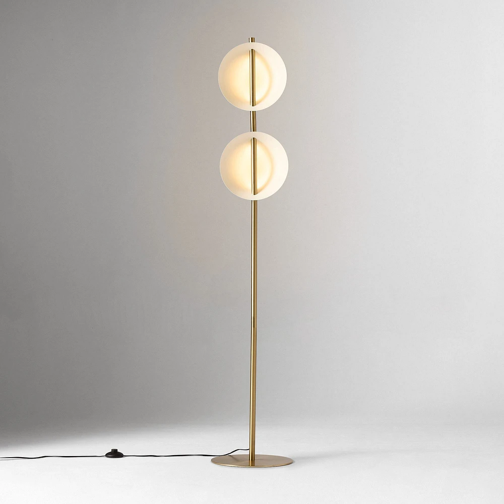 Alisha LED Floor Lamp, 62in, Champagne