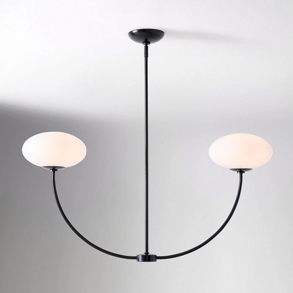 Talia Linear 2-Light Chandelier (38") | West Elm