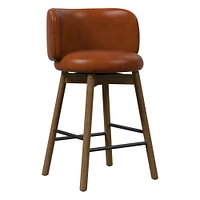 Devon Leather Bar & Counter Stools  | West Elm