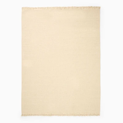 Chip & Dent: Basketweave Wool Rug, 5X8 Feet