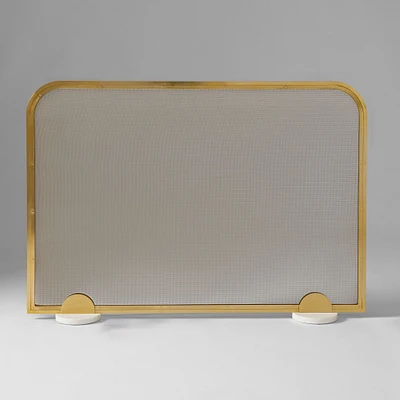 Deco Metal Fireplace Screen | West Elm