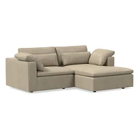 Harmony Modular Leather Small 2-Piece Chaise Sectional (86") | West Elm