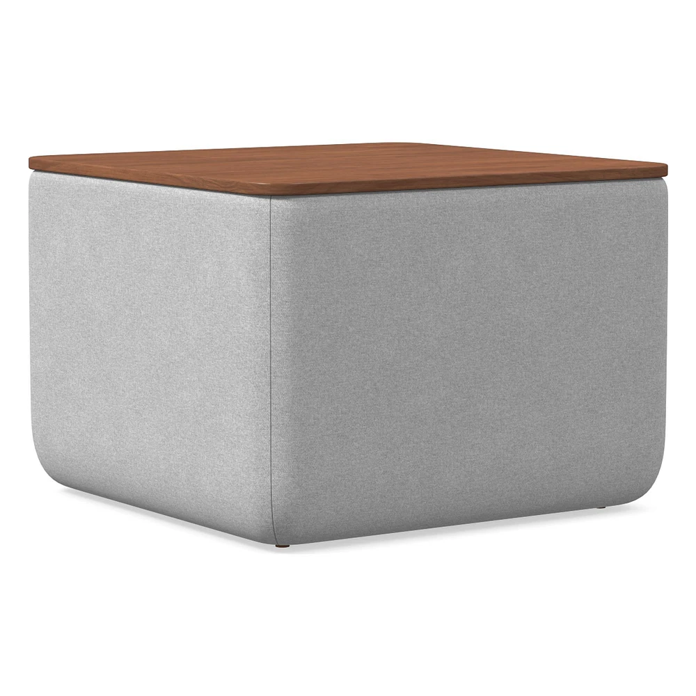 Upholstered Square Storage Ottoman | West Elm