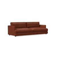 Haven 60" Sofa, Down Blend, Saddle Leather, Nut, Concealed Supports