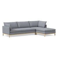 Hargrove Sectional Set 10 RA Sofa Corner Ottoman Down Yarn Dyed Linen Weave Graphite Dune