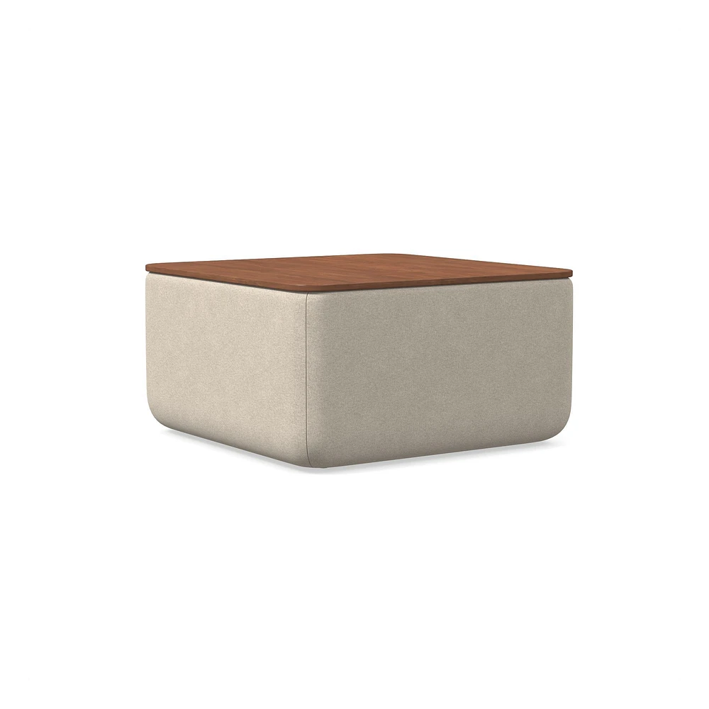 Upholstered Square Storage Ottoman | West Elm