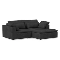 Harmony Modular Leather Small 2-Piece Chaise Sectional (86") | West Elm