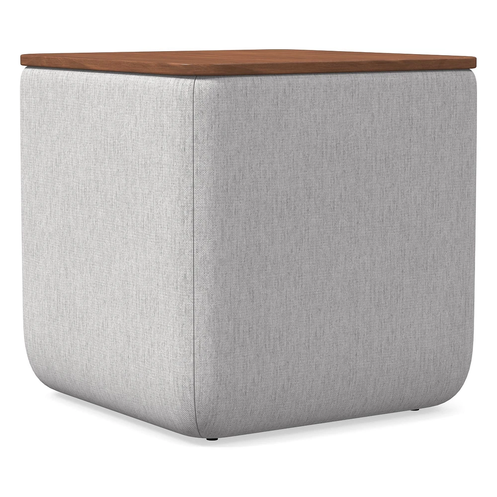 Upholstered Square Storage Ottoman | West Elm